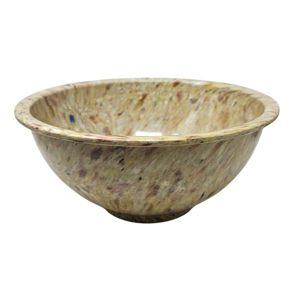 Vintage 60s Texas Ware 118 Brown Melamine Bowl Large Mid Century Confetti